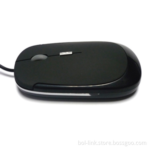 Slim Wired Optical Mouse with Green Lining
